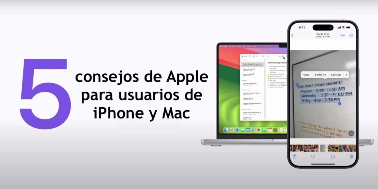 5 consejos de Apple para usuarios de iPhone y Mac