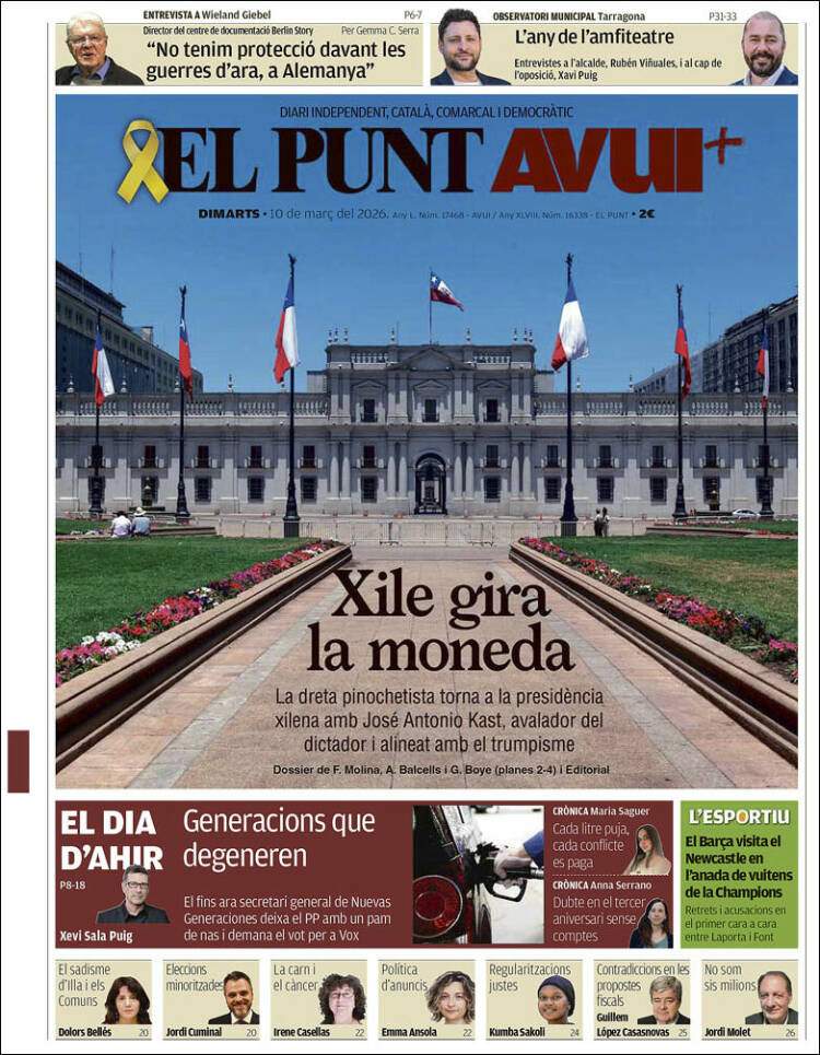 'El Punt Avui', 10 de març de 2026