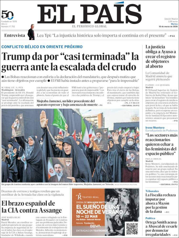 'El País', 10 de març de 2026