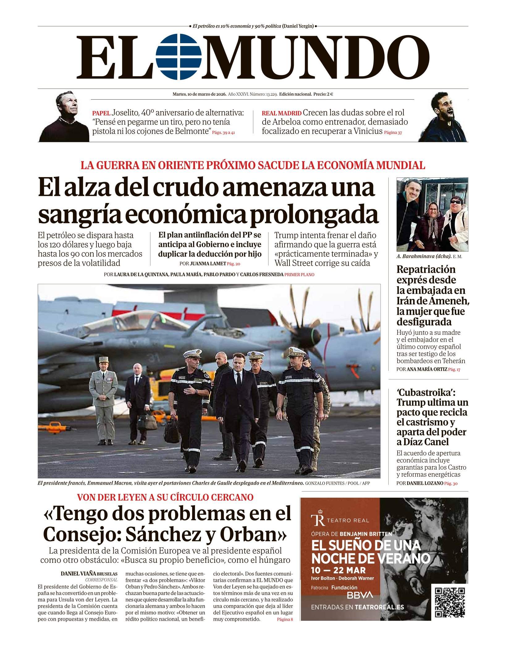 'El Mundo', 10 de març de 2026