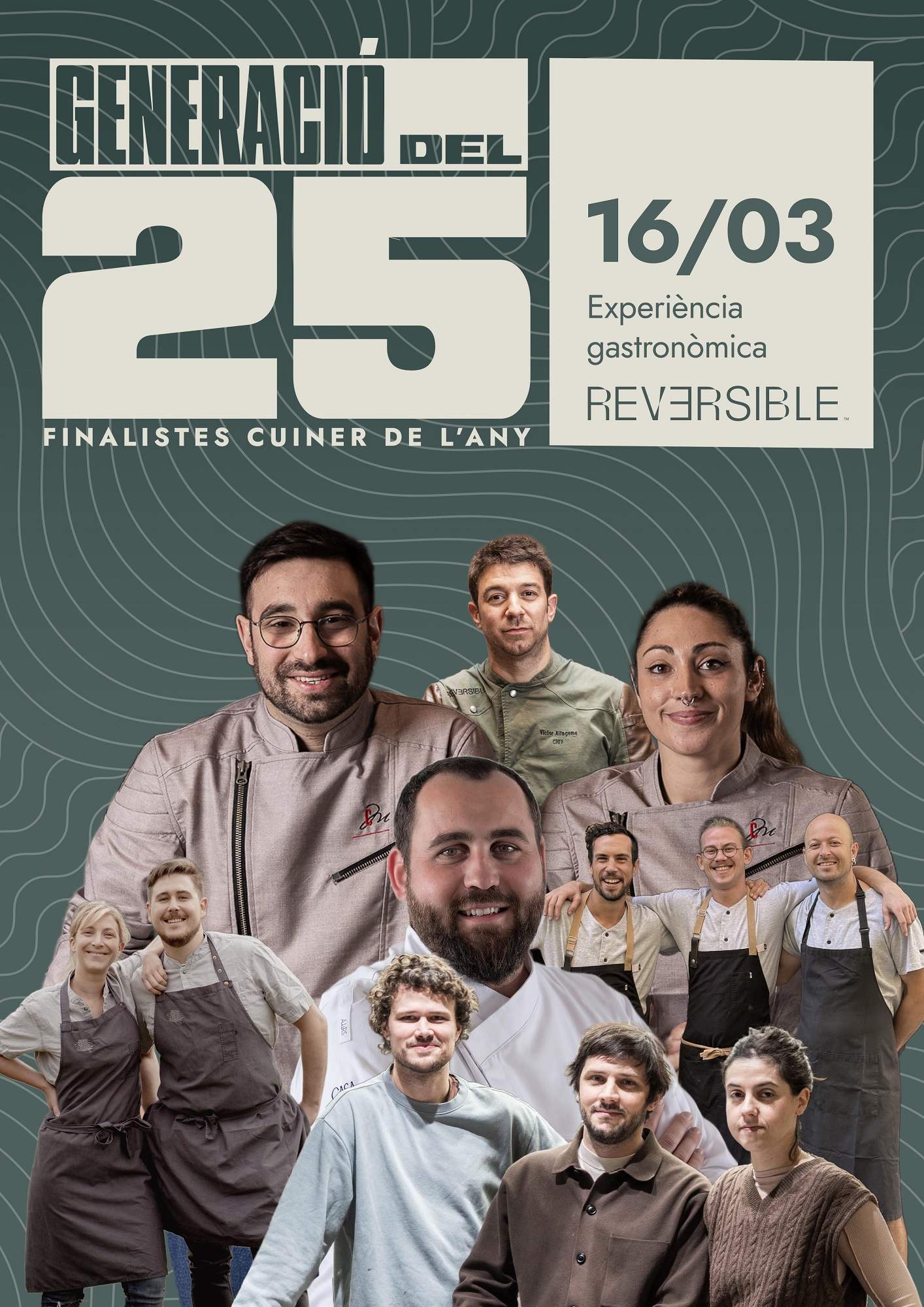 Reversible acull la pop up ‘Generació del 25’, un sopar a 12 mans amb els millors cuiners de l'any