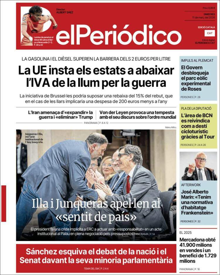 'El Periódico', 11 de marzo de 2026