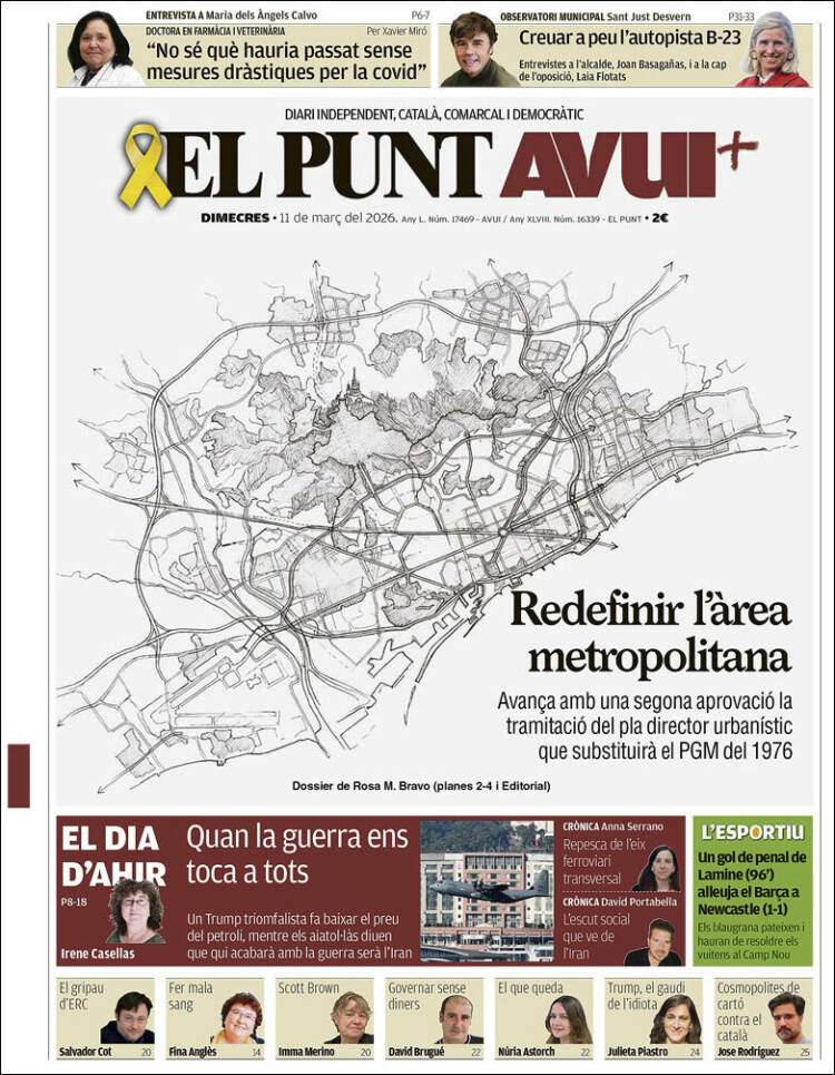 'El Punt Avui', 11 de marzo de 2026