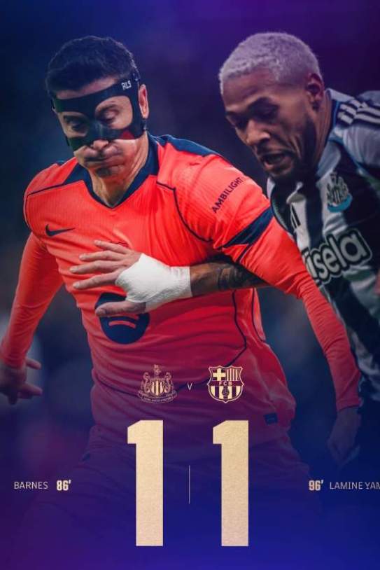 Valuós empat del Barça a Newcastle en un partit complicat IG