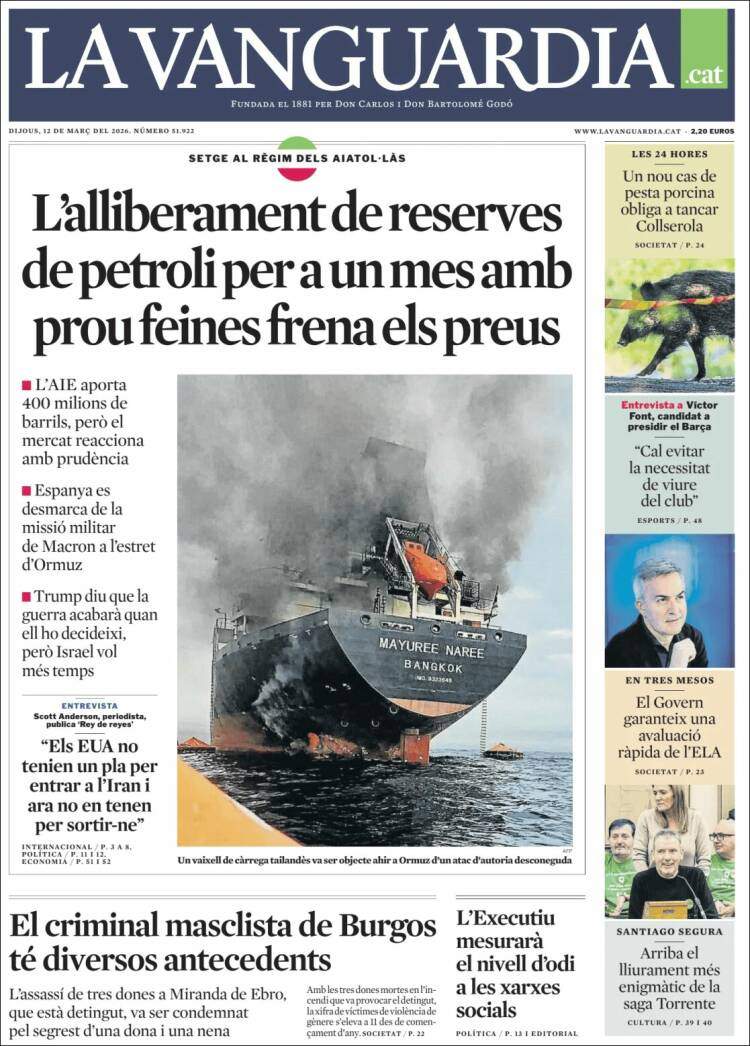 'La Vanguardia', 12 de març de 2026