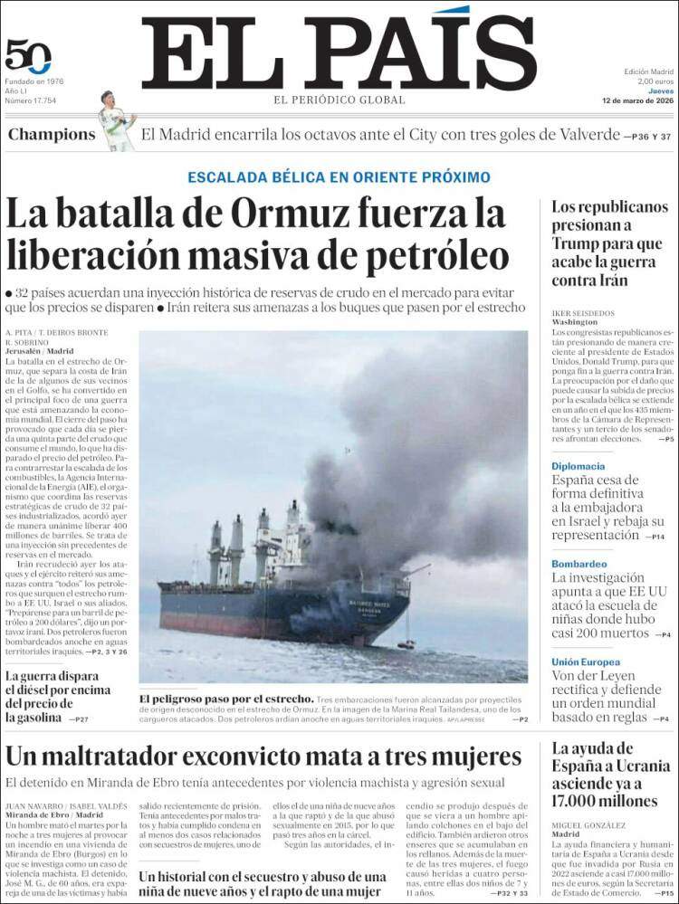 'El País', 12 de març de 2026