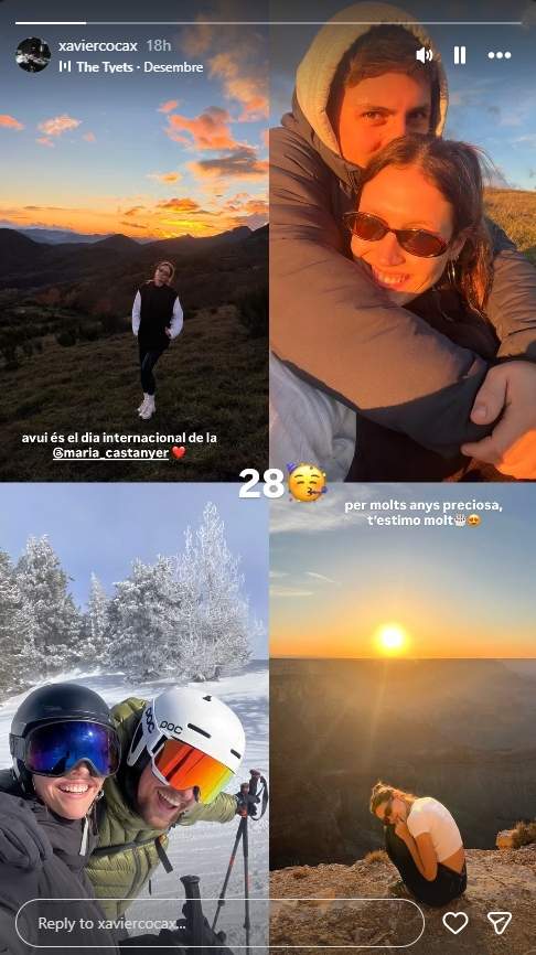 La felicitación de Xavier Coca a María, su pareja / Instagram