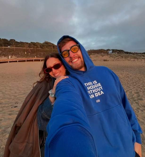 Xavier Coca con María, su novia   Instagram