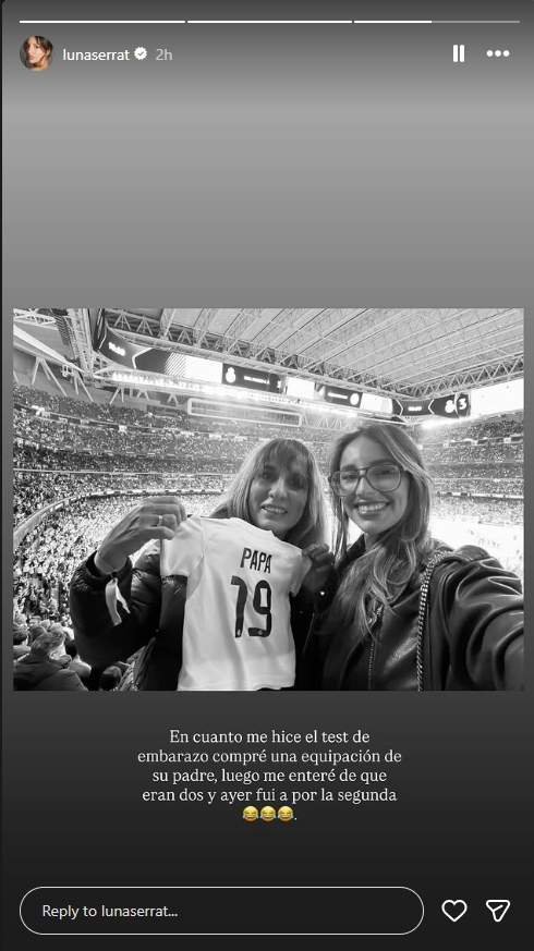 Luna Serrat compra l'equipació del Real Madrid pels seus dos nadons / Instagram
