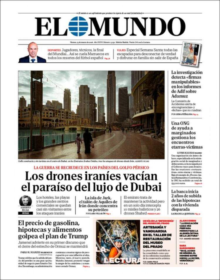 'El Mundo', 13 de marzo de 2026
