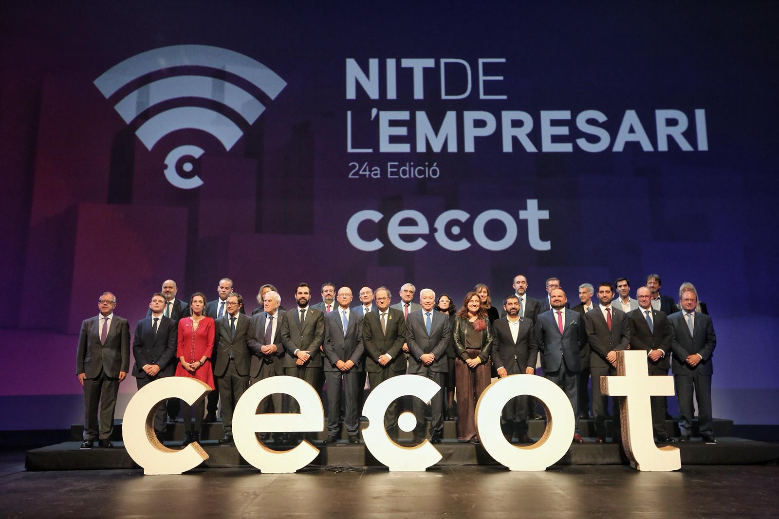 Torra presideix la nit de l'empresari de Cecot