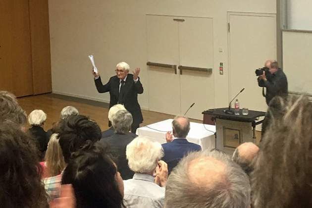 Habermas durante una conferencia en la Universidad Goethe en 2019 / Matthias Goldmann