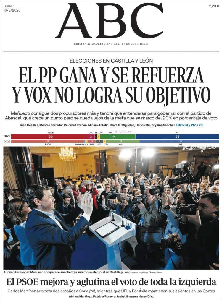 'ABC', 16 de març de 2026 'ABC', 16 de març de 2026