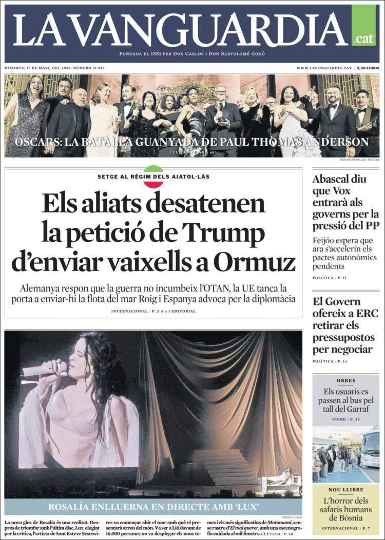 'La Vanguardia', 17 de marzo de 2026