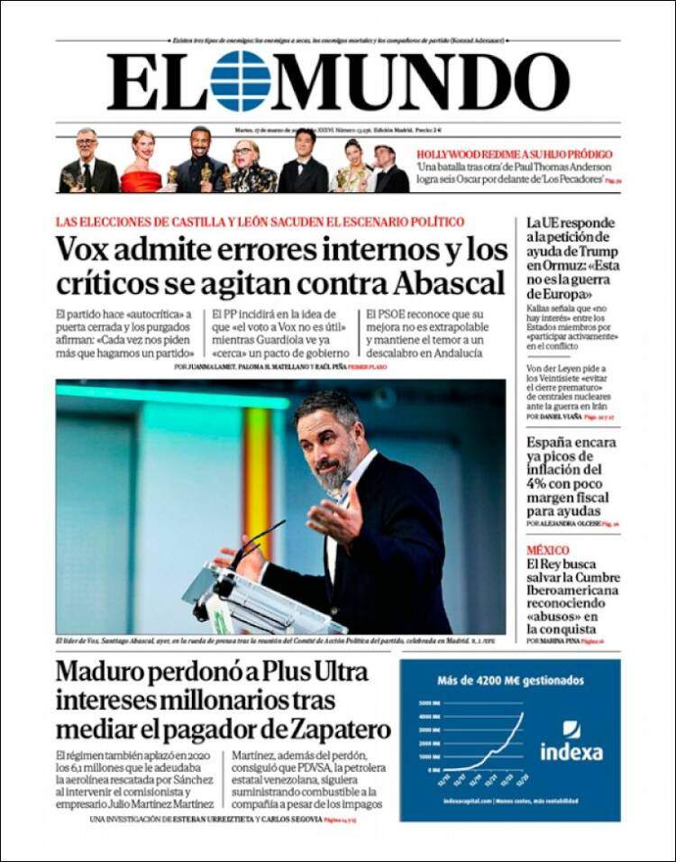'El Mundo', 17 de marzo de 2026