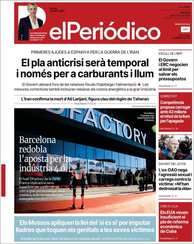'El Periódico', 18 de març de 2026