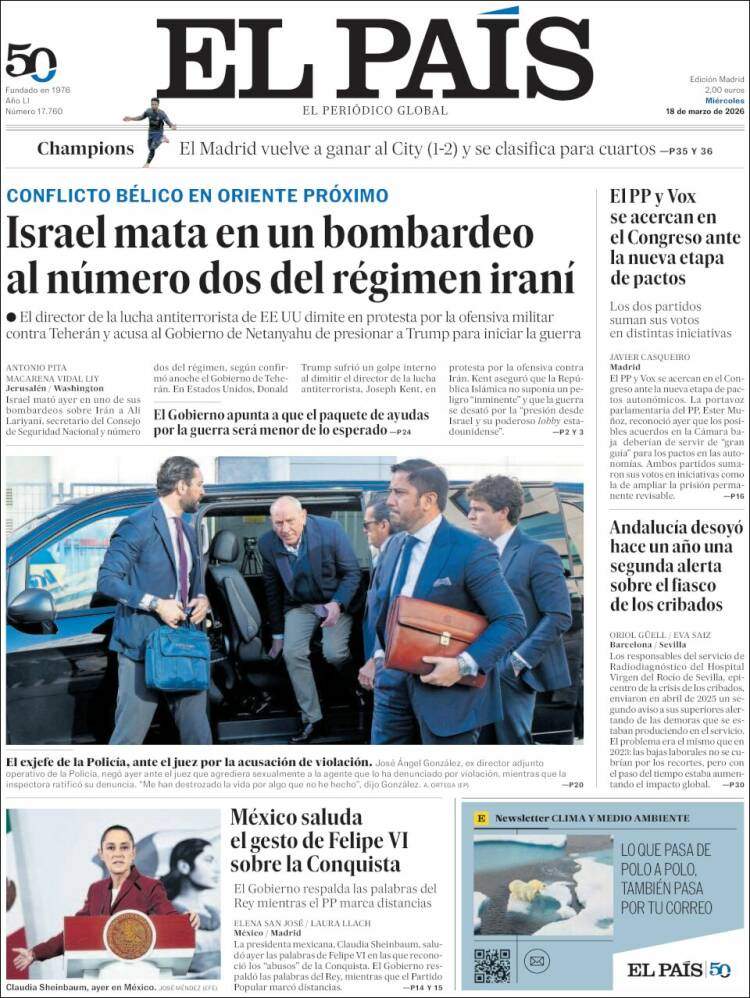 'El País', 18 de març de 2026