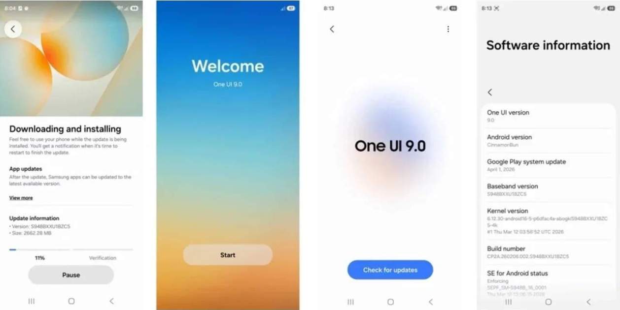Así luce One UI 9