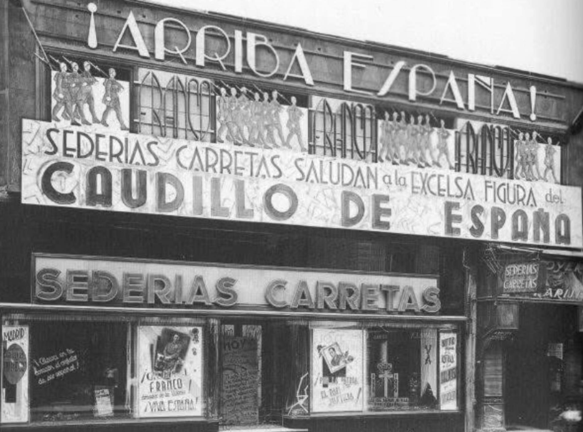 Façana Sederias Carretas, matriu de Galerias Preciados. Gran Via. Madrid (1950). Font Pinterest