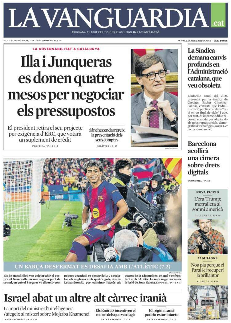 'La Vanguardia', 19 de març de 2026