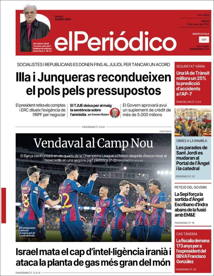 'El Periódico', 19 de març de 2026