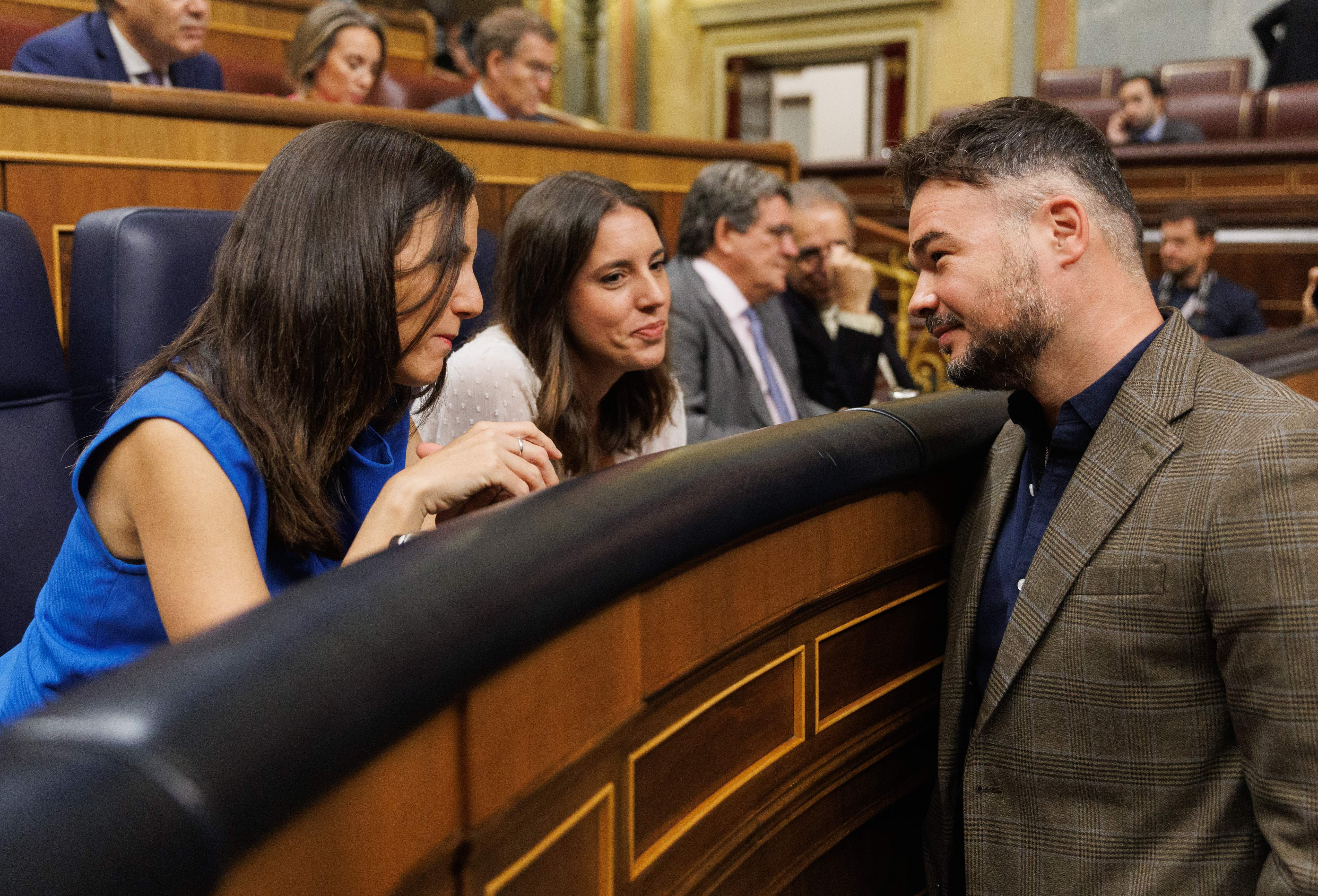 Irene Montero se abre a un tándem con Rufián: “Hacer equipo con él es muy buena idea”