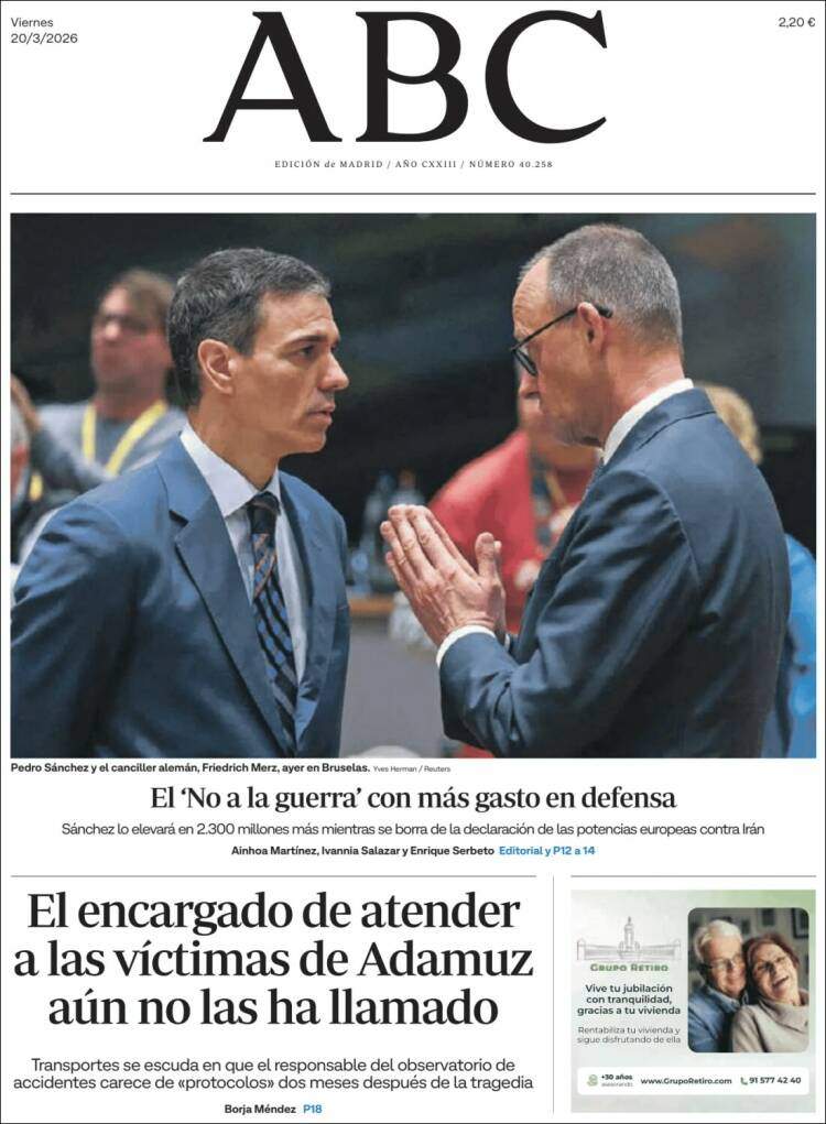 'ABC', 20 de març de 2026