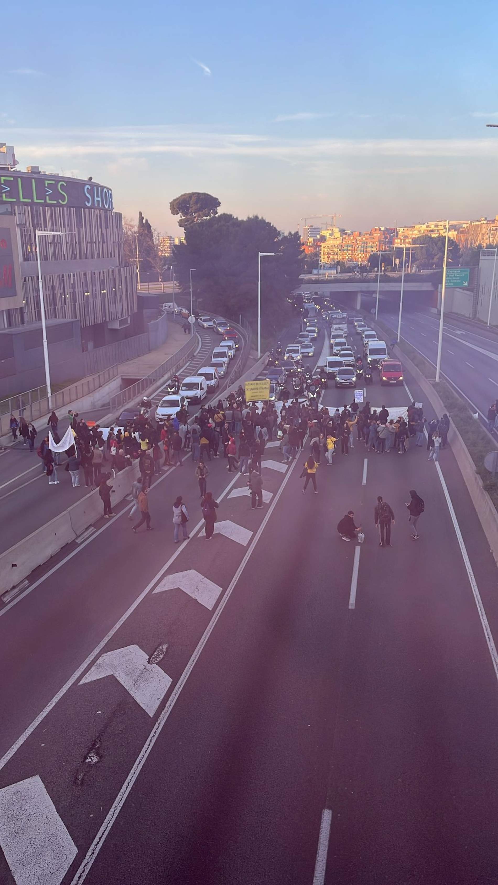 Tall de la C 32 a l'altura de Finestrelles