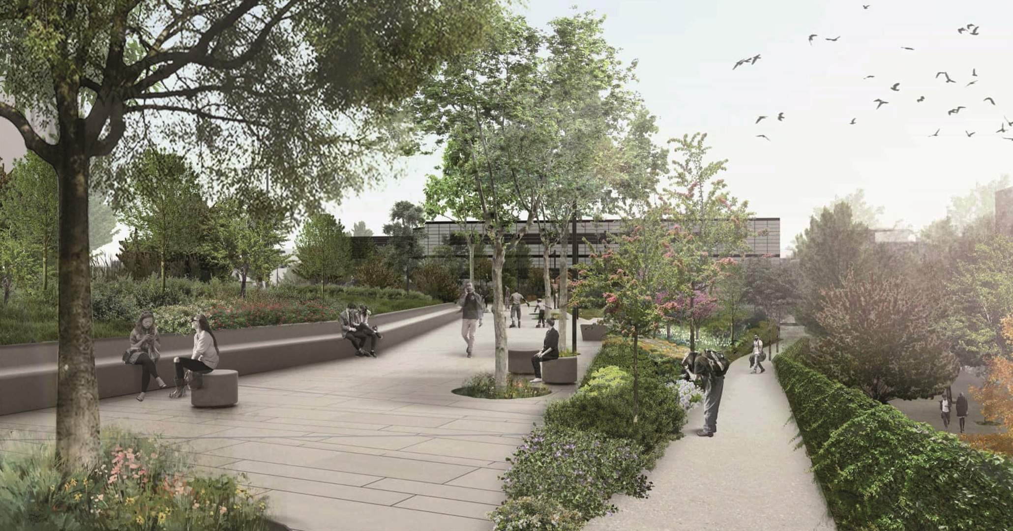 Un parque en la Via Augusta, entre las 25 nuevas intervenciones para ganar verde en Barcelona