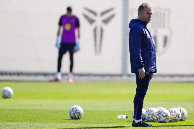 Hansi Flick entrenamiento Barca