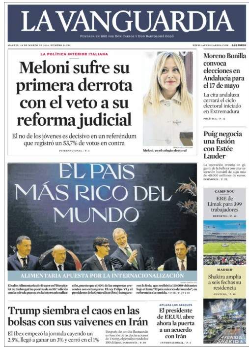 portada la vanguardia 24 marzo