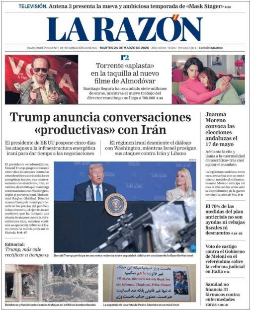 portada la razón 24 marzo