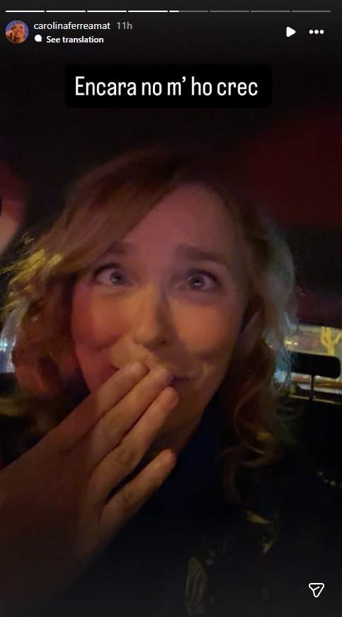 La reacción de Carolina Ferre / Instagram
