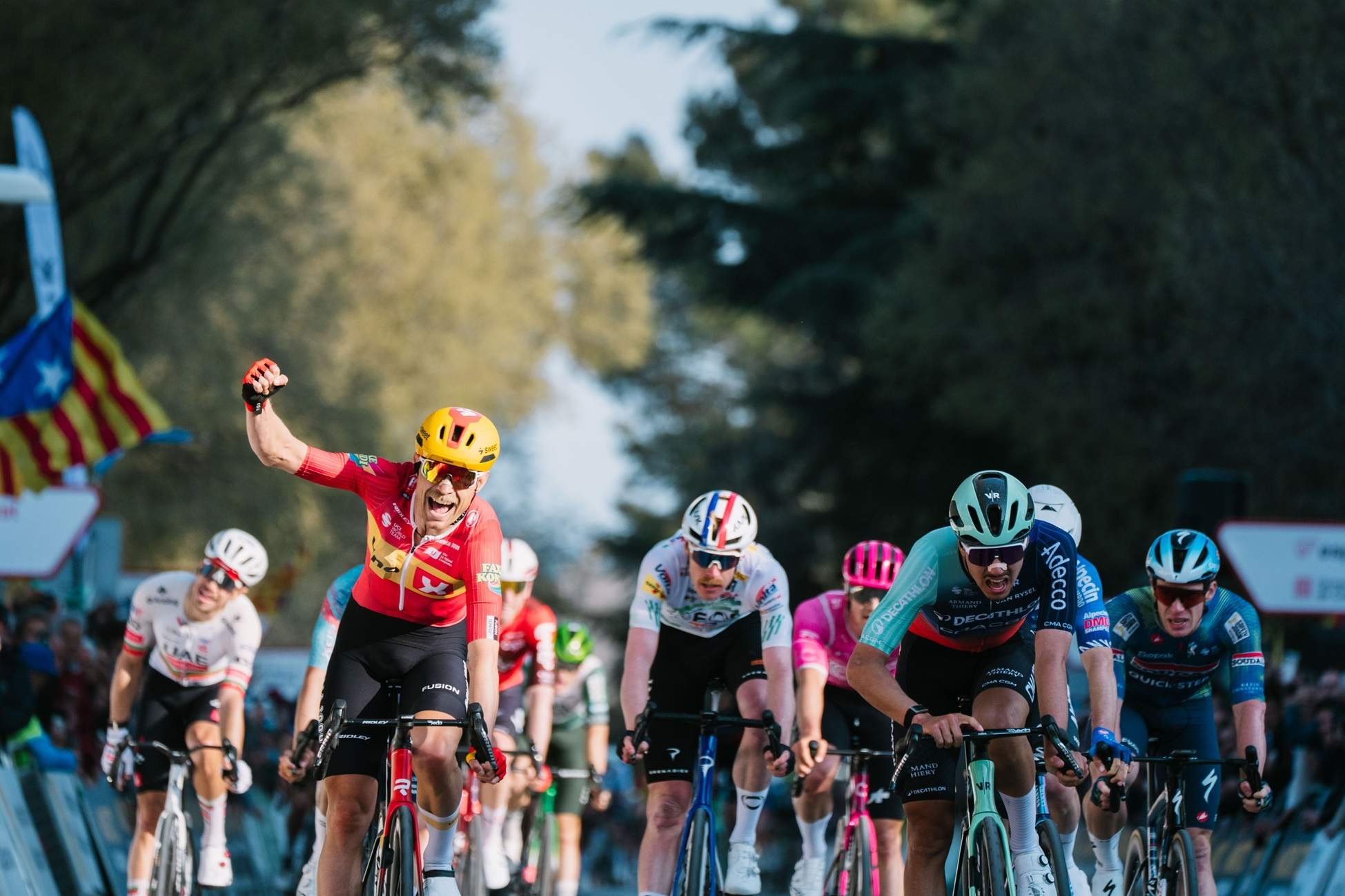 El danès Magnus Cort Nielsen venç a l'esprint la segona etapa de la Volta a Catalunya