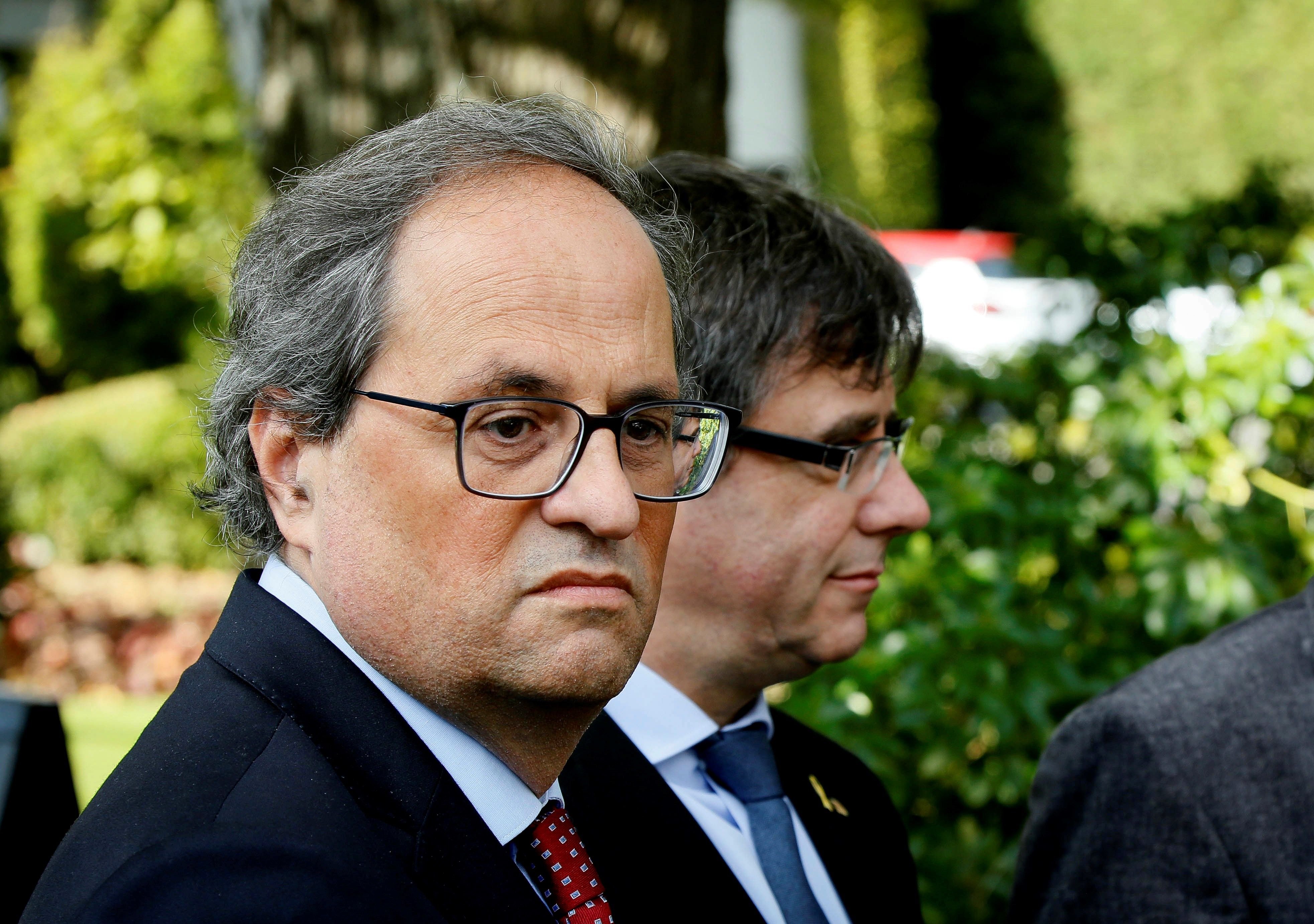 PSOE, PP i Cs pretenen prohibir la conferència de Torra i Puigdemont a l’Europarlament