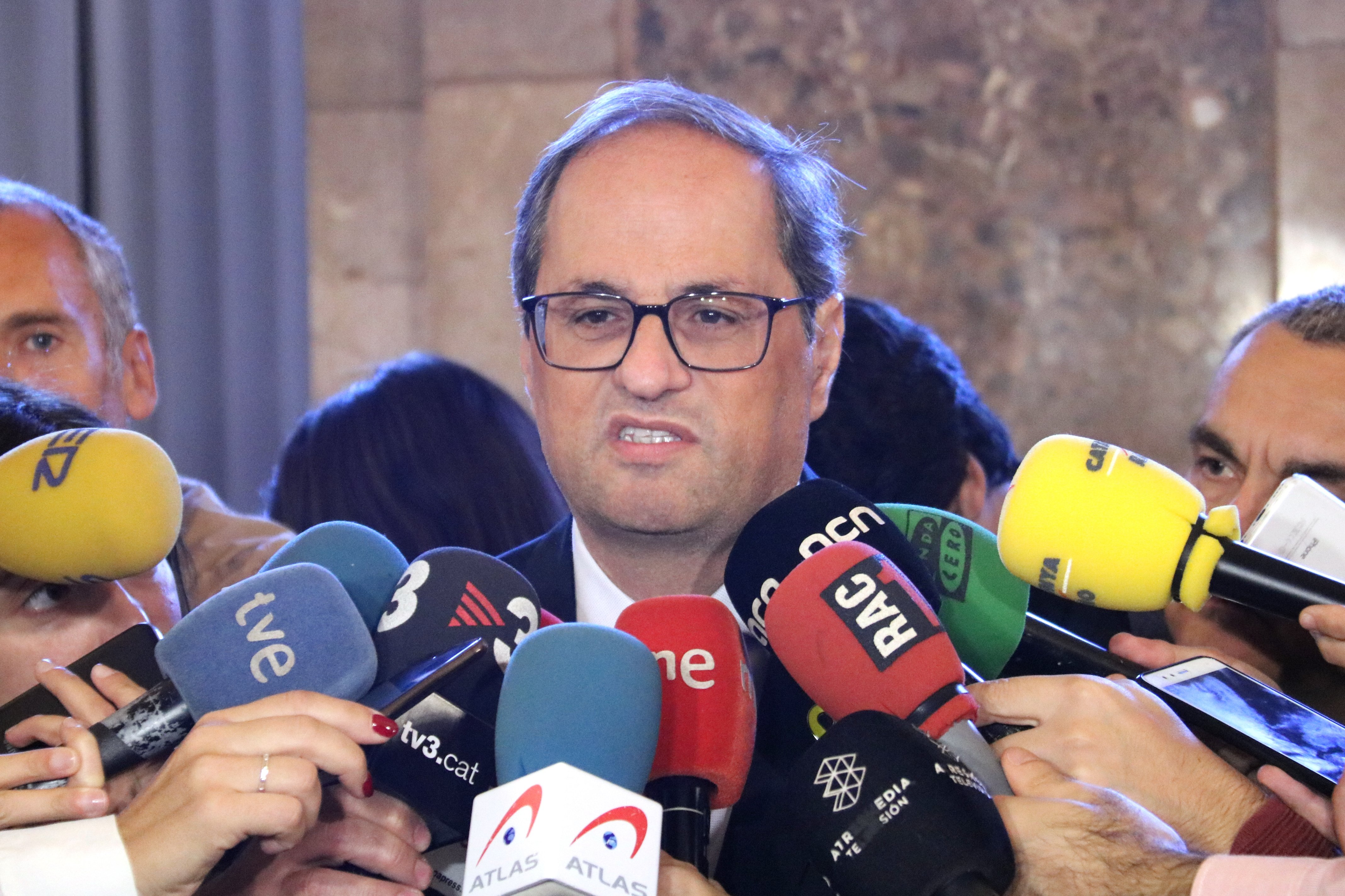 Torra: "Hoy se abre juicio contra los dos millones de catalanes que votamos"