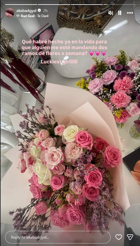 Los ramos de flores que ha recibido Bad Gyal / Instagram Los ramos de flores que ha recibido Bad Gyal / Instagram