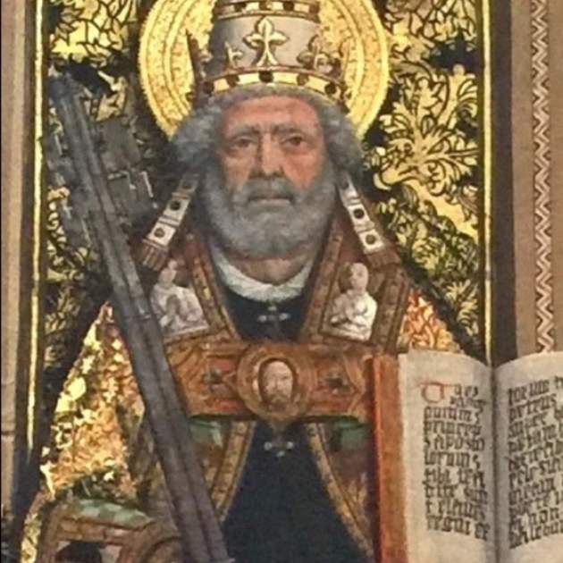 Representación del Papa Luna / Fuente: Iglesia de Santa María. Morella Representación del Papa Luna / Fuente: Iglesia de Santa María. Morella