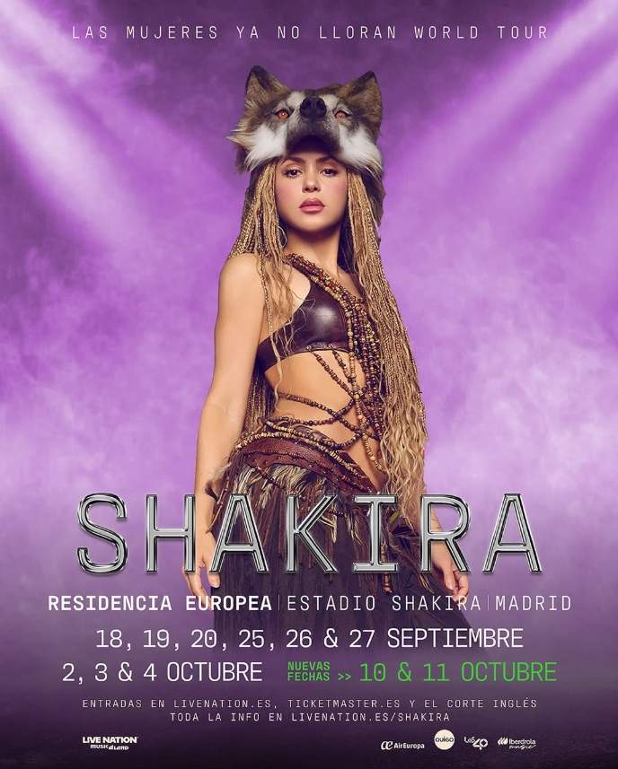 Shakira actua onze nits consecutives a Madrid Instagram Shakira actua onze nits consecutives a Madrid Instagram