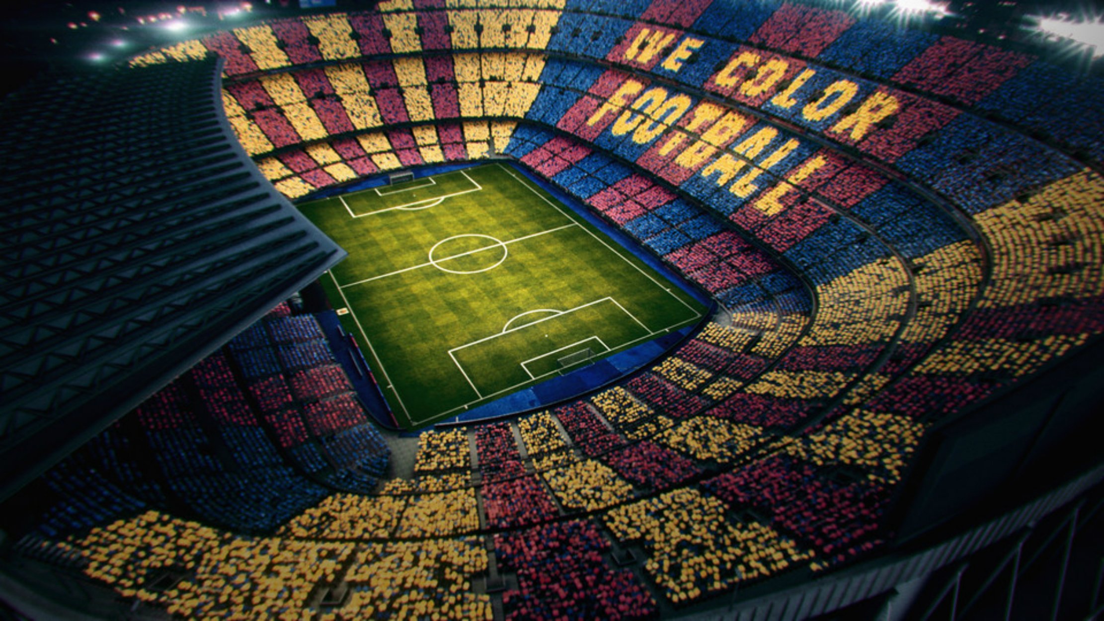 Así es el mosaico en inglés del Barça para recibir al Madrid en el Camp Nou