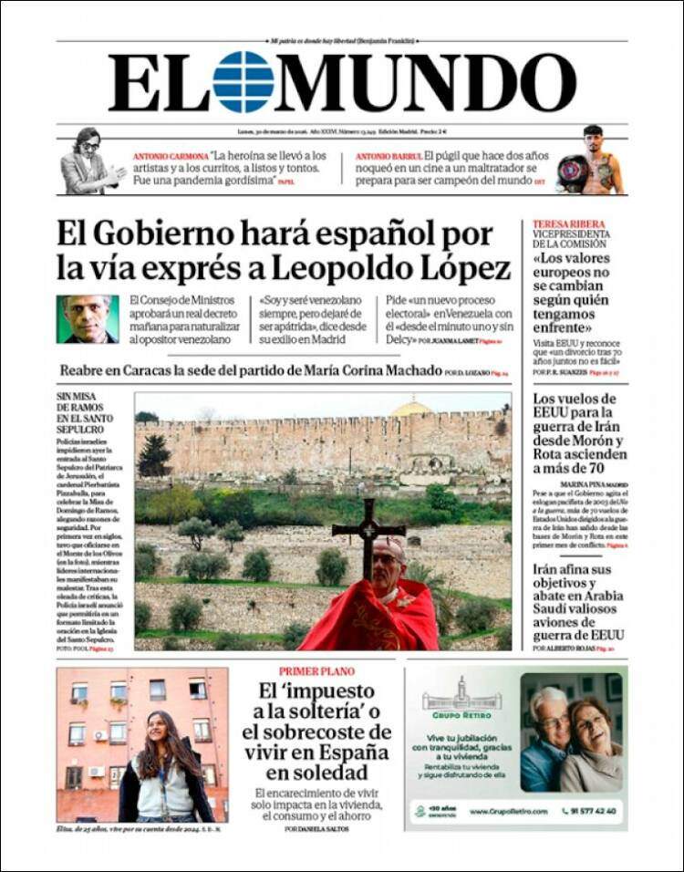 'El Mundo', 30 d'abril de 2026