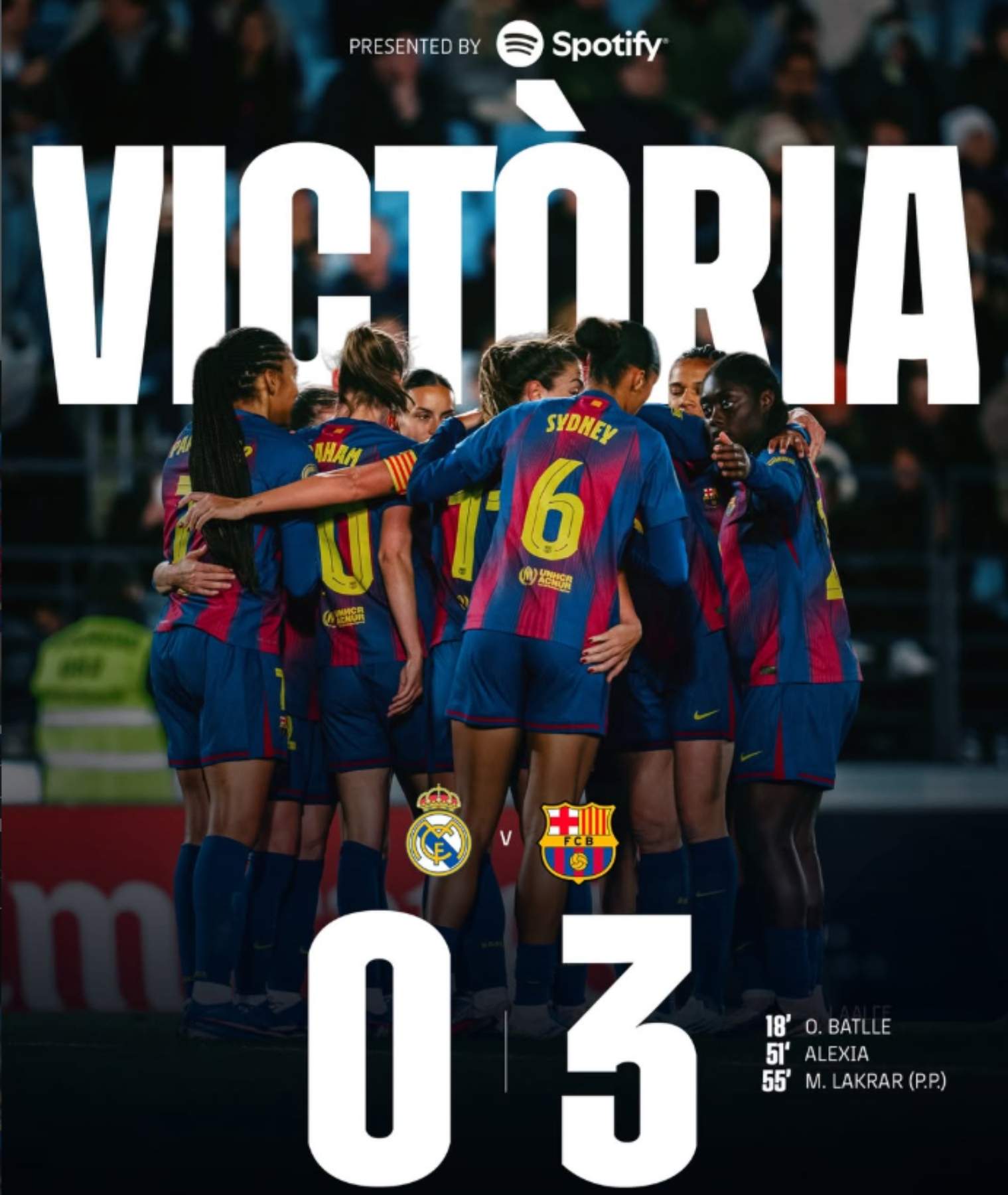 Victòria del Barça contra el Reial Madrid   Instagram