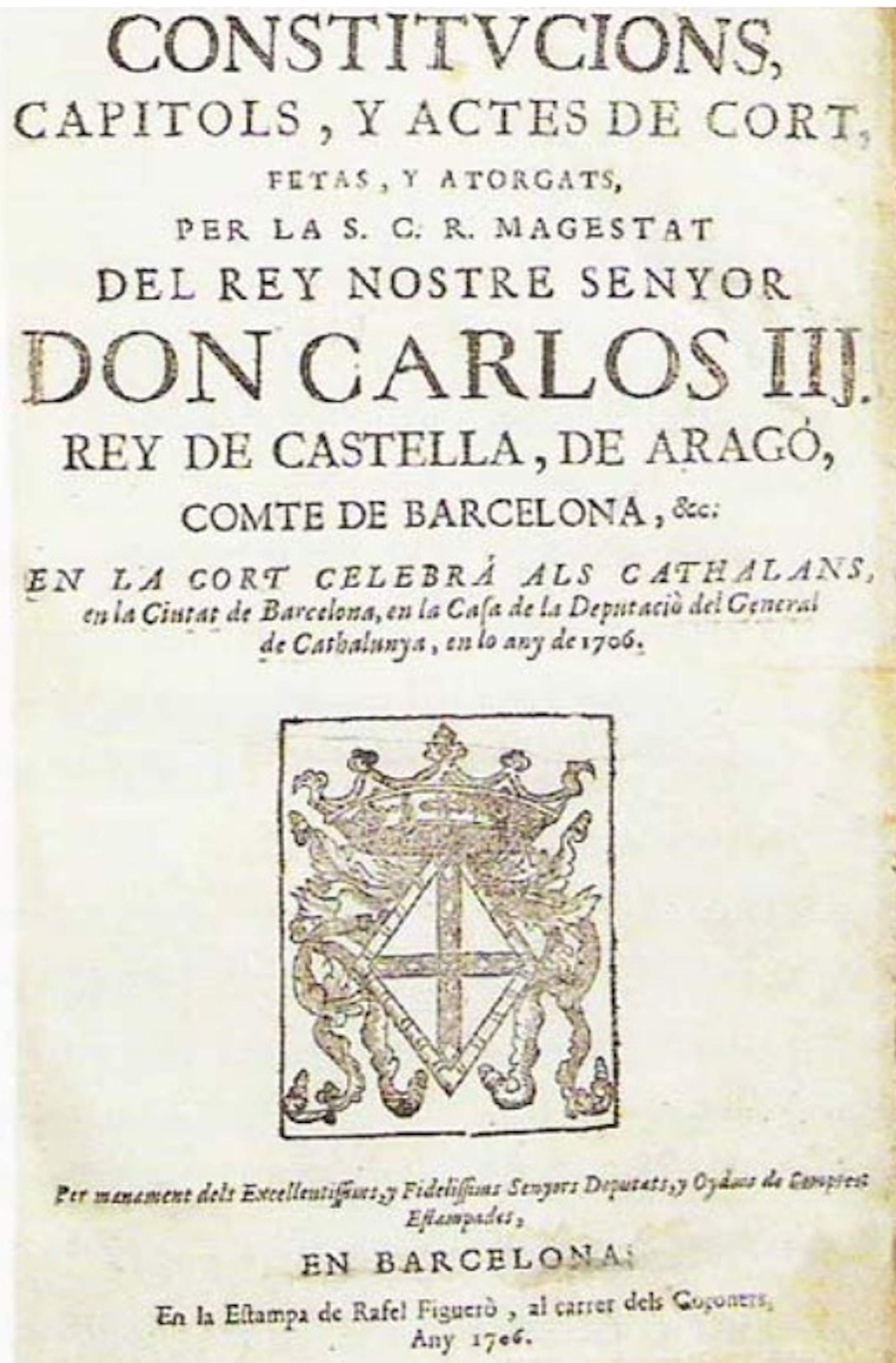 320 años de las últimas Corts catalanas y de la expulsión de los Borbones