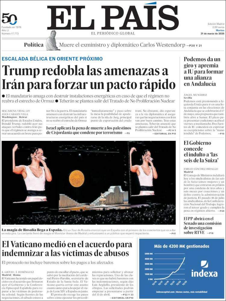 'El País', 31 de març de 2026 'El País', 31 de març de 2026