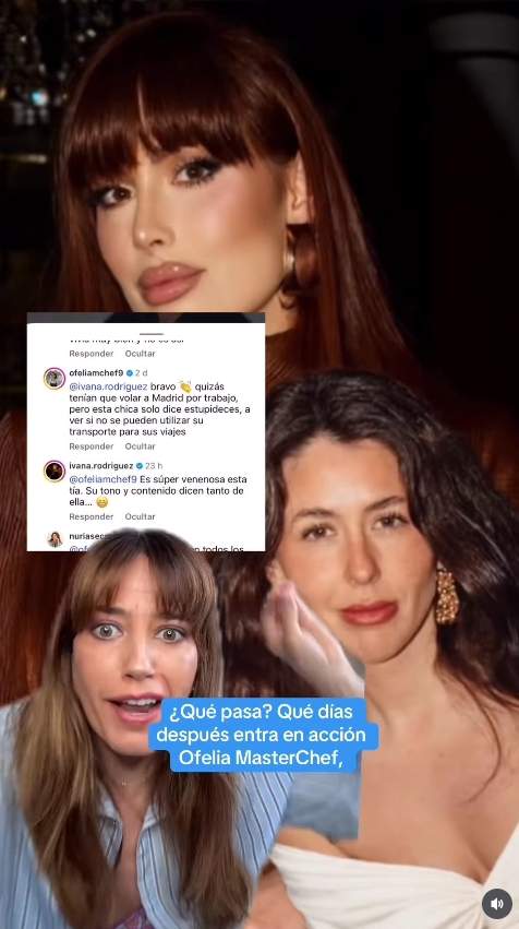 Ofelia se suma al comentari d'Ivana Rodríguez en el vídeo de Núria Marín / Instagram Ofelia se suma al comentari d'Ivana Rodríguez en el vídeo de Núria Marín / Instagram