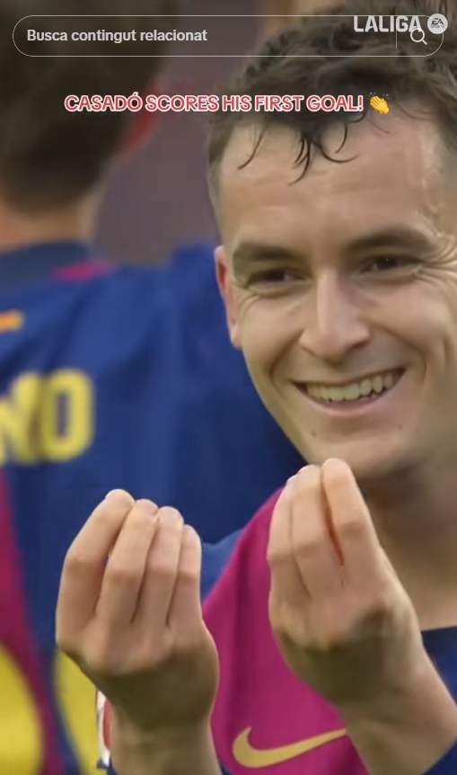 Marc Casadó hace el gesto que prometió a Miki Núñez / TikTok Marc Casadó hace el gesto que prometió a Miki Núñez / TikTok