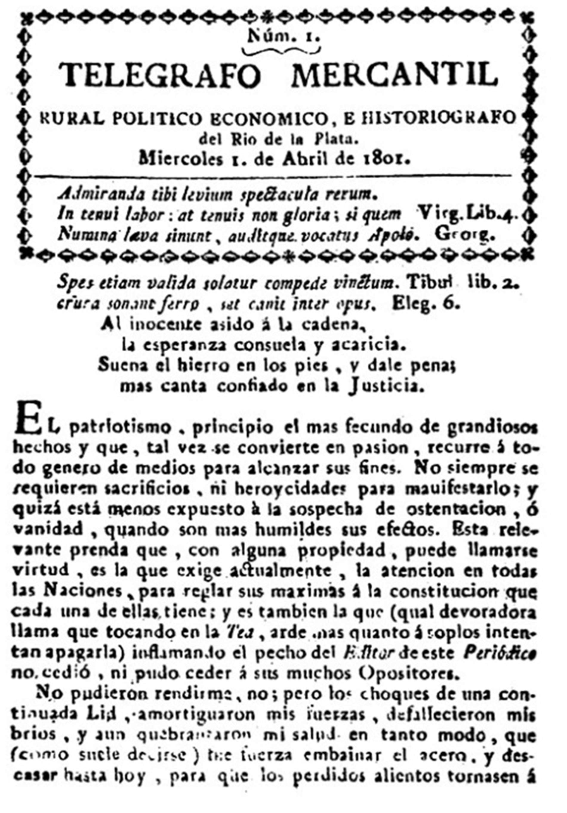 225 anys de l'edició del primer periòdic argentí, a la impremta Garrigós i Peramàs