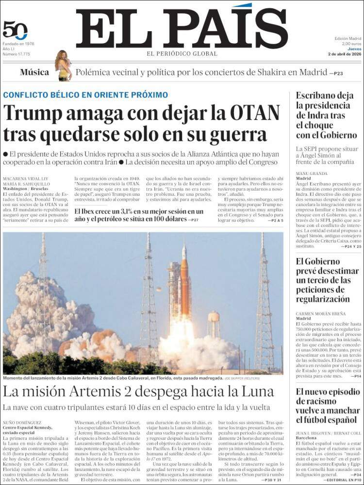 'El País', 2 d'abril de 2026