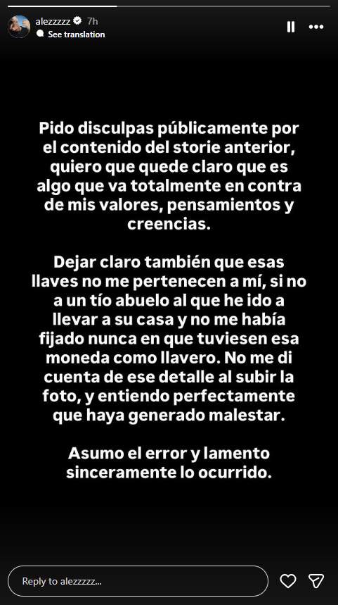 Excuses en Instagram