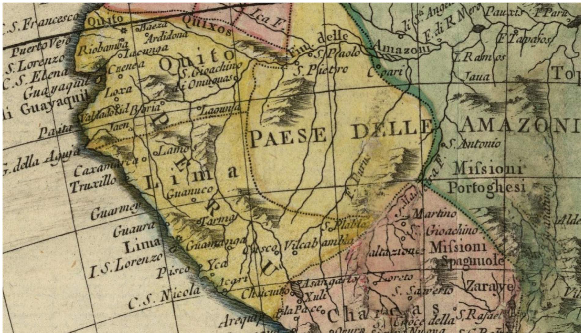Mapa de la Gobernación de Lima, la más septentrional del virreinato del Perú. Fuente Instituto Cartográfico de Cataluña Mapa de la Gobernación de Lima, la más septentrional del virreinato del Perú. Fuente Instituto Cartográfico de Cataluña